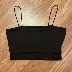 black tank top with stomach strap